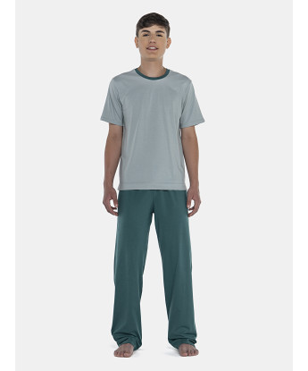 Pijama Masculino Adulto Manga Curta e Calça