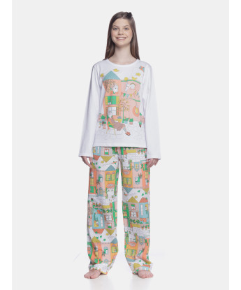 Pijama manga longa e calça 
