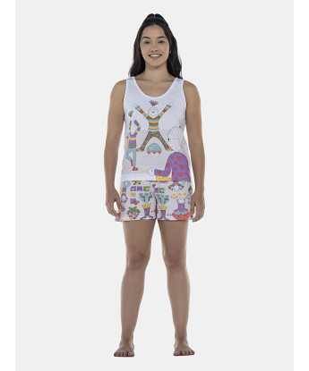 Pijama Feminino Adulto Regata e Short