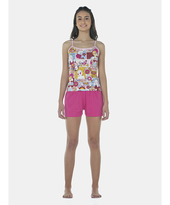 Pijama Feminino Adulto Alça e Short