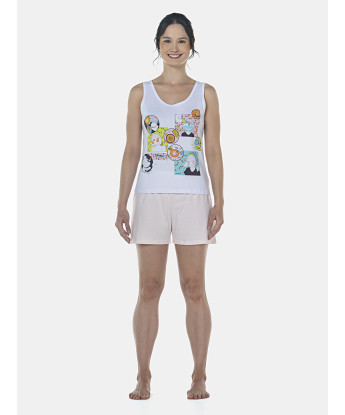 Pijama Feminino Adulto Regata e Short