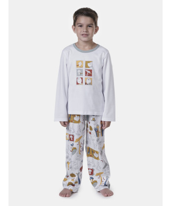 Pijama Infantil Masculino Blusa Manga Longa e Calça Estampado