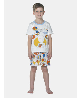 Pijama Masculino Kids Manga Curta e Bermuda