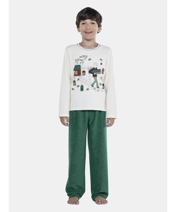 Pijama Masculino Kids Manga Longa e Calça Plush