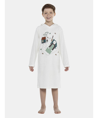 Roupão Masculino Kids Manga Longa Fechado Com Capuz Atoalhado