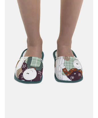 Pantufa Masculina Kids Fechada Estampa Corrida