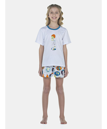 Pijama Feminino Kids Manga Curta e Short