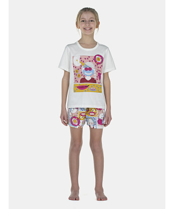 Pijama Feminino Kids Manga Curta e Short