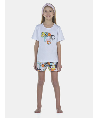 Pijama Feminino Kids Manga Curta e Short