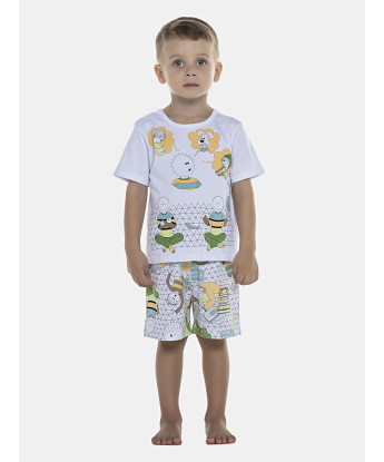 Pijama Masculino Baby Manga Curta e Bermuda