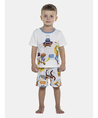 Pijama Masculino Baby Manga Curta e Bermuda