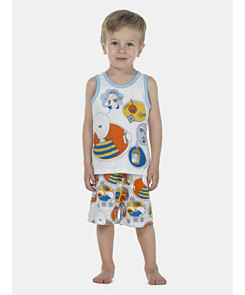 Pijama Masculino Baby Regata e Bermuda