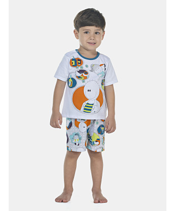 Pijama Masculino Baby Manga Curta e Bermuda