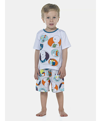 Pijama Masculino Baby Manga Curta e Bermuda