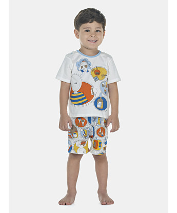 Pijama Masculino Baby Manga Curta e Bermuda