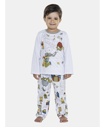 Pijama Masculino Baby Manga Longa e Calça Moletinho