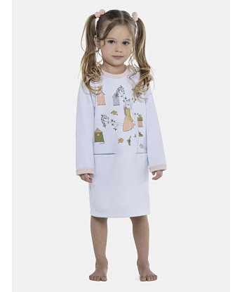 Camisão Feminino Baby Manga Longa Com Bolsos Moletinho