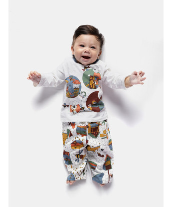 Pijama manga longa e calça Bebê Menino