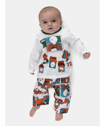 Pijama Masculino Bebê Manga Longa e Calça Até 12 Meses 