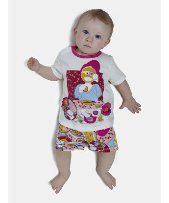 Pijama Feminino Bebe Manga Curta e Short