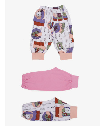 	 Kit Mijão Longo Sonhart Bebê Menina Estampados 3 Peças