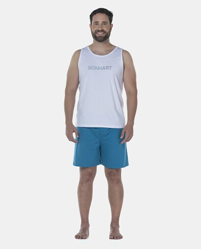 Pijama Masculino Adulto Regata e Short 