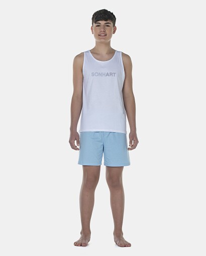 Pijama Masculino Adulto Regata e Short 