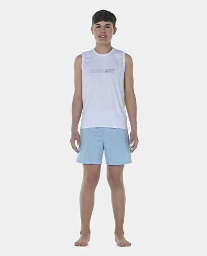 Pijama Masculino Adulto Regata Machão e Short 