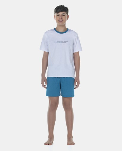 Pijama Masculino Adulto Manga Curta e Short