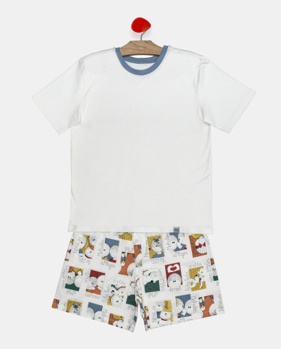 Pijama Masculino Adulto Manga Curta e Short