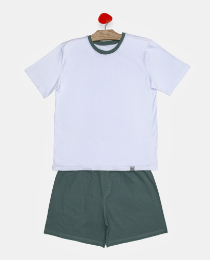 Pijama Masculino Adulto Manga Curta e Short