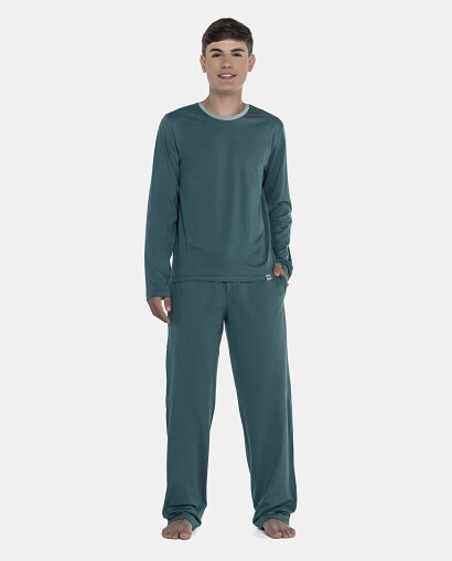 Pijama Masculino Adulto Manga Longa e Calça