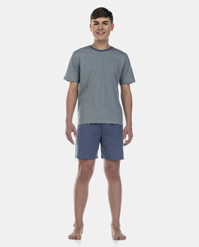 Pijama Masculino Adulto Manga Curta e Short