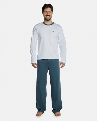 Pijama Masculino Adulto Manga Longa e Calça