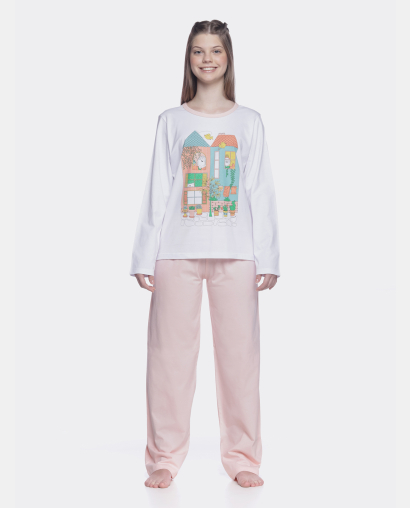 Conjunto Feminino Adulto Manga Longa e Calça
