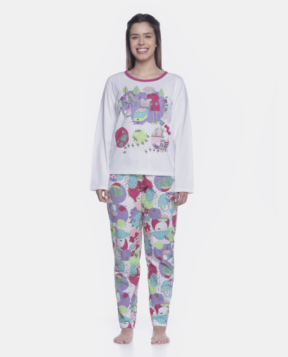 Conjunto Feminino Adulto Manga Longa e Calça