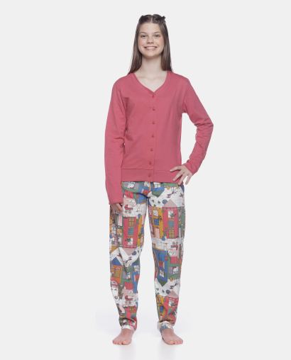 Homewear manga longa e calça