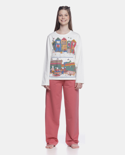 Conjunto Feminino Adulto Manga Longa e Calça