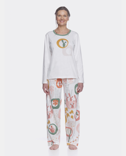 Conjunto Feminino Adulto Manga Longa e Calça