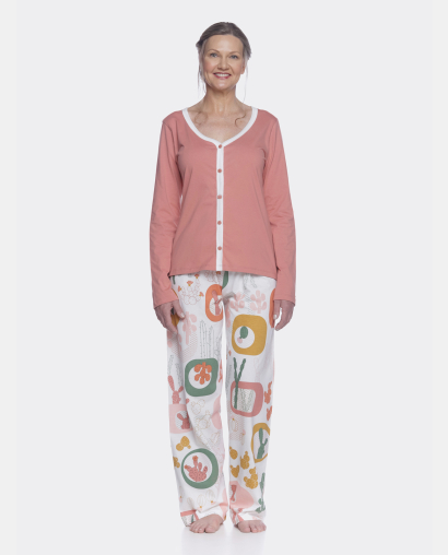 Homewear clássico manga longa e calça