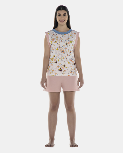 Pijama Feminino Adulto Regata e Short