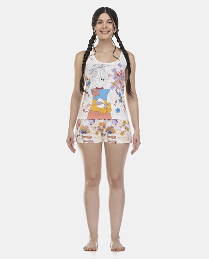 Pijama Feminino Adulto Regata e Short