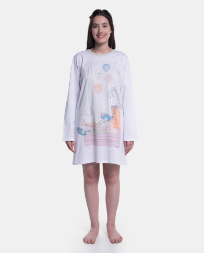 pijama Camisão Manga Longa feminino