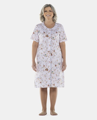 Camisola Feminina Adulto Manga Curta Aberta