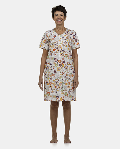 Camisola Feminina Adulto Manga Curta Aberta