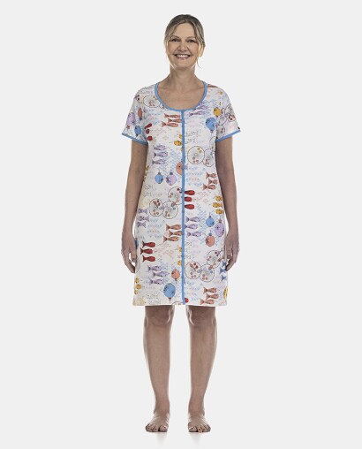 Camisola Feminina Adulto Manga Curta Aberta