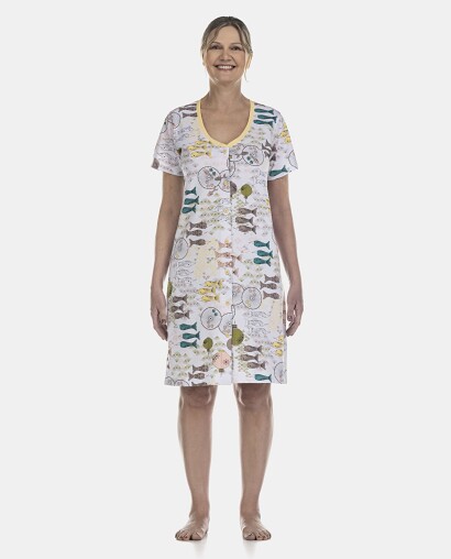 Camisola Feminina Adulto Manga Curta Aberta