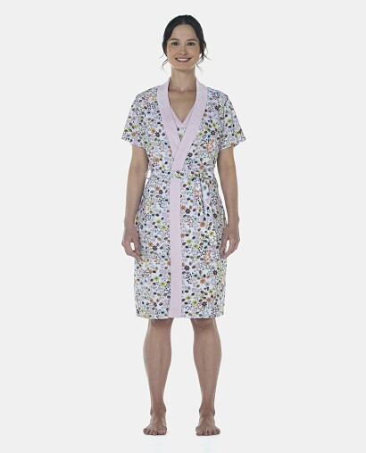 Robe Feminino Adulto  Manga Curta