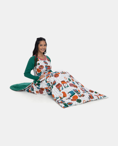 Manta Abraço Saco de Dormir Feminino  Adulto Estampada