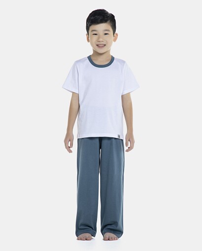 Pijama Masculino Kids Manga Curta e Calça